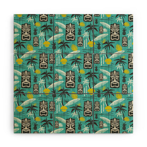 Heather Dutton Island Tiki Aqua Wood Wall Mural