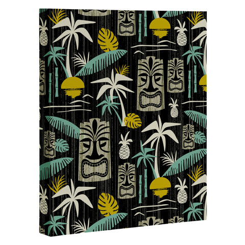 Heather Dutton Island Tiki Black Art Canvas