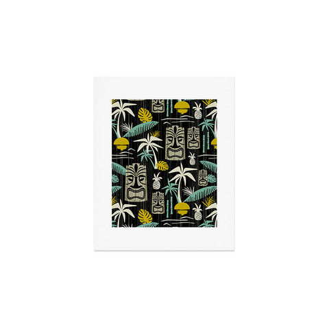 Heather Dutton Island Tiki Black Art Print
