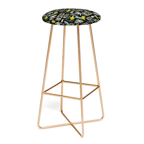Heather Dutton Island Tiki Black Bar Stool