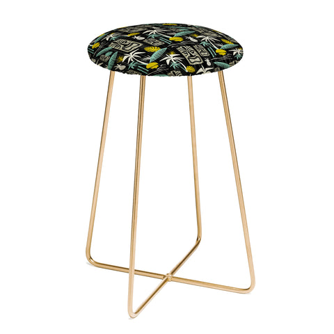 Heather Dutton Island Tiki Black Counter Stool