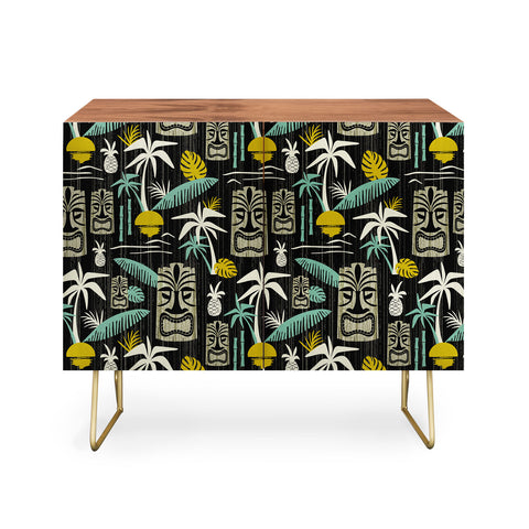 Heather Dutton Island Tiki Black Credenza