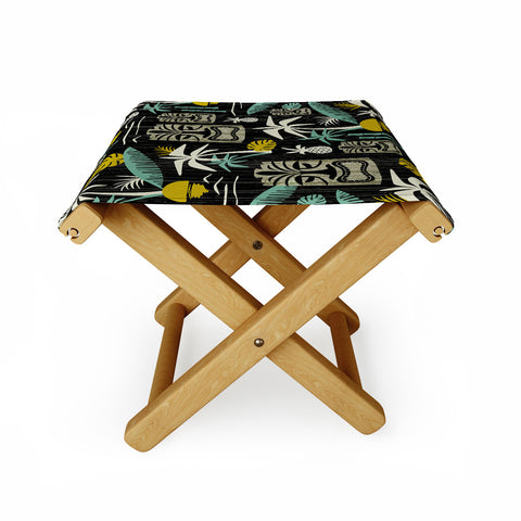 Heather Dutton Island Tiki Black Folding Stool