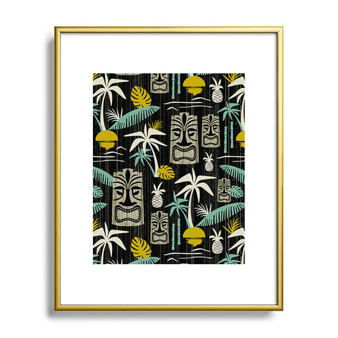 Heather Dutton Island Tiki Black Metal Framed Art Print