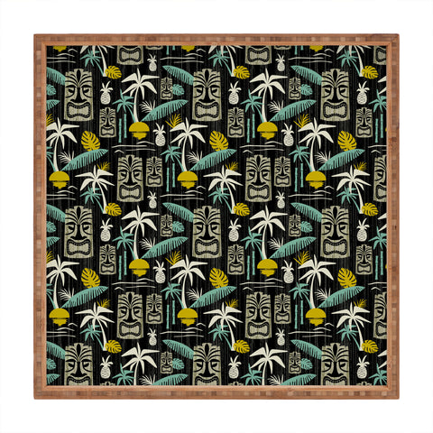 Heather Dutton Island Tiki Black Square Tray