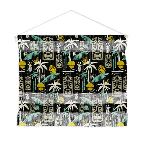 Heather Dutton Island Tiki Black Wall Hanging Landscape