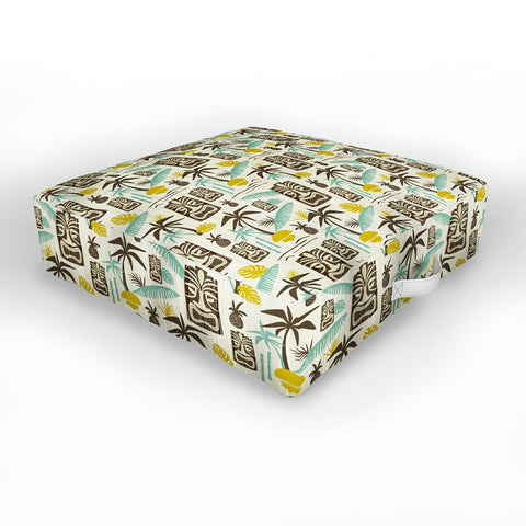Heather Dutton Island Tiki Tan Outdoor Floor Cushion