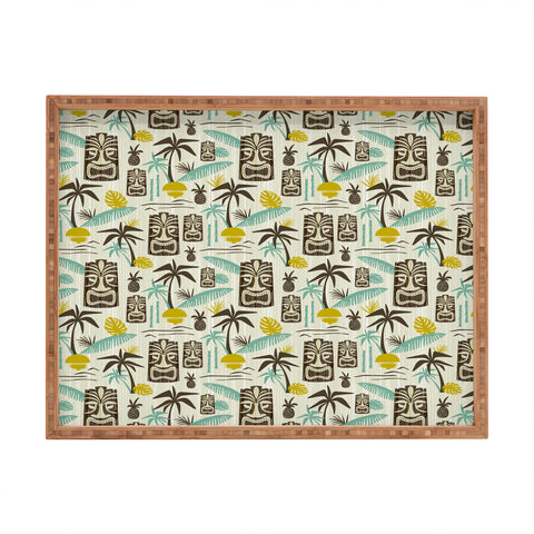 Heather Dutton Island Tiki Tan Rectangular Tray