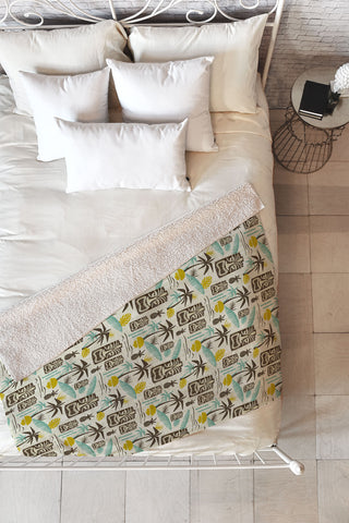 Heather Dutton Island Tiki Tan Fleece Throw Blanket