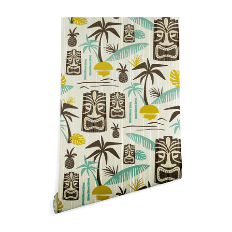 Heather Dutton Island Tiki Tan Wallpaper