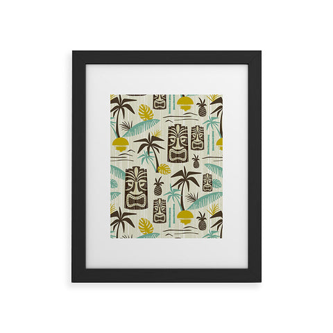 Heather Dutton Island Tiki Tan Framed Art Print
