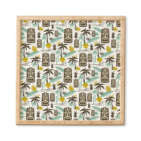 Heather Dutton Island Tiki White Framed Wall Art