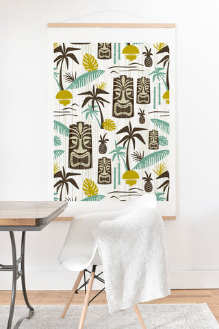 Heather Dutton Island Tiki White Art Print And Hanger