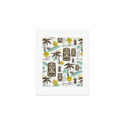 Heather Dutton Island Tiki White Art Print