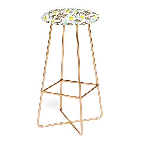 Heather Dutton Island Tiki White Bar Stool