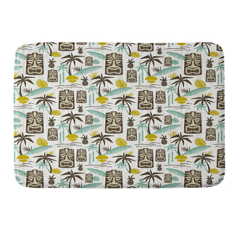 Heather Dutton Island Tiki White Memory Foam Bath Mat
