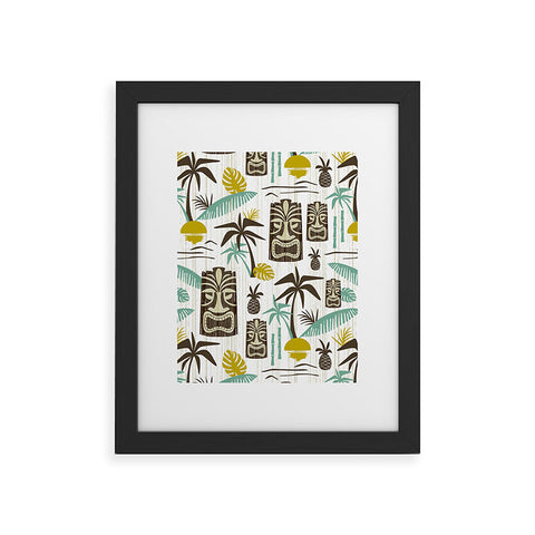 Heather Dutton Island Tiki White Framed Art Print