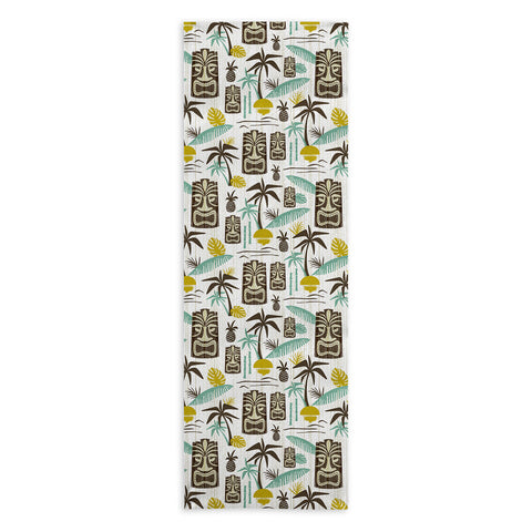 Heather Dutton Island Tiki White Yoga Towel