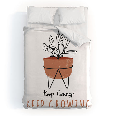 Heather Dutton Keep Going Keep Growing Duvet Cover