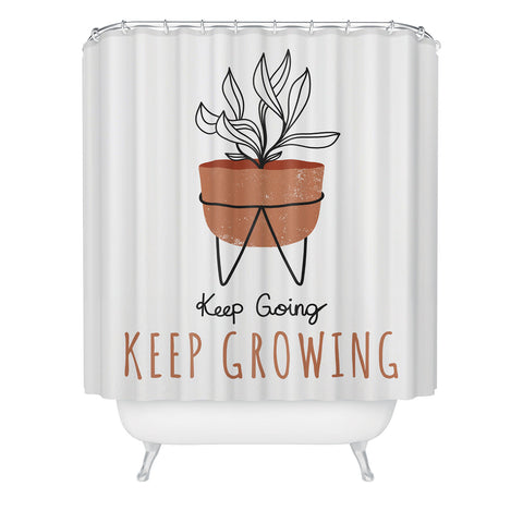 Heather Dutton Keep Going Keep Growing Shower Curtain