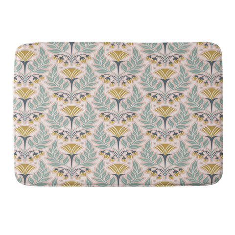 Heather Dutton La Floraison Blush Pink Memory Foam Bath Mat