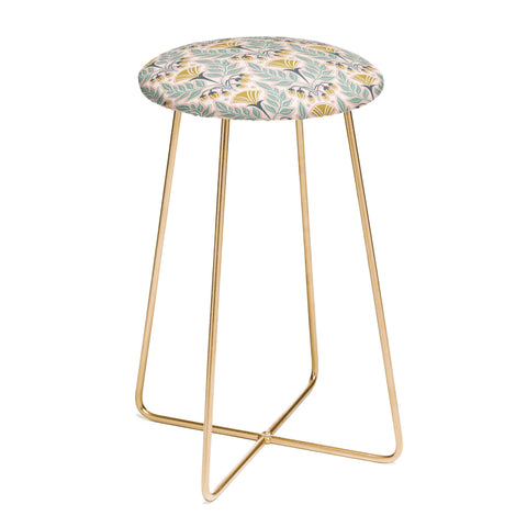 Heather Dutton La Floraison Blush Pink Counter Stool