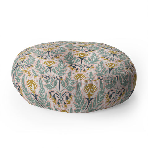 Heather Dutton La Floraison Blush Pink Floor Pillow Round