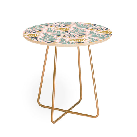Heather Dutton La Floraison Blush Pink Round Side Table
