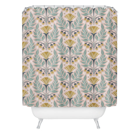 Heather Dutton La Floraison Blush Pink Shower Curtain