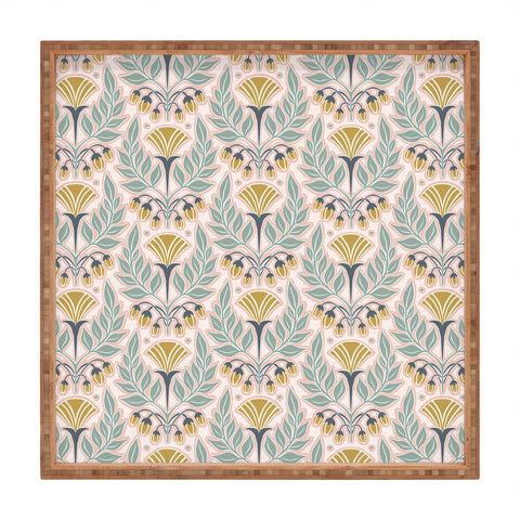 Heather Dutton La Floraison Blush Pink Square Tray