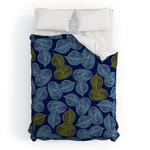 Heather Dutton Leaflet Marine Comforter