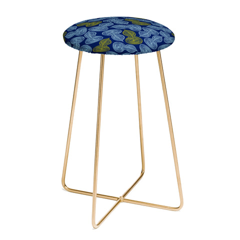Heather Dutton Leaflet Marine Counter Stool