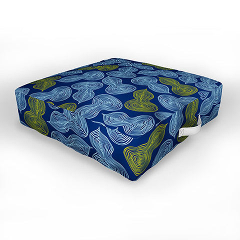 Heather Dutton Leaflet Marine Outdoor Floor Cushion