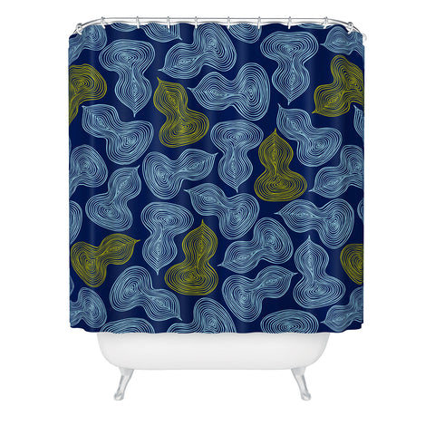 Heather Dutton Leaflet Marine Shower Curtain