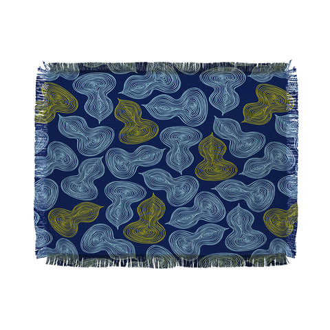 Heather Dutton Leaflet Marine Throw Blanket