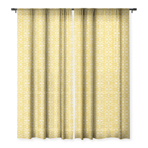 Heather Dutton Lenox Goldenrod Sheer Window Curtain