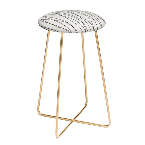 Heather Dutton Linear Cross Stone Counter Stool