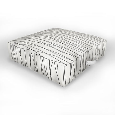 Heather Dutton Linear Cross Stone Outdoor Floor Cushion