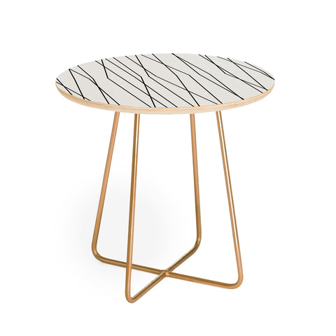 Heather Dutton Linear Cross Stone Round Side Table