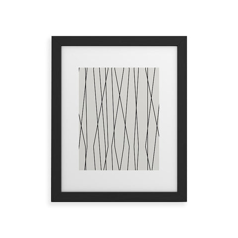 Heather Dutton Linear Cross Stone Framed Art Print