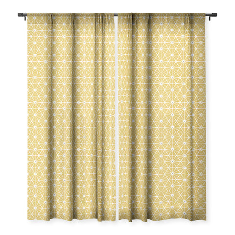 Heather Dutton Luminous Yellow Sheer Window Curtain