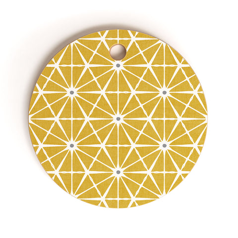 Heather Dutton Luminous Yellow Cutting Board Round
