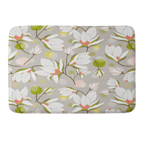 Heather Dutton Magnolia Blossom Stone Memory Foam Bath Mat