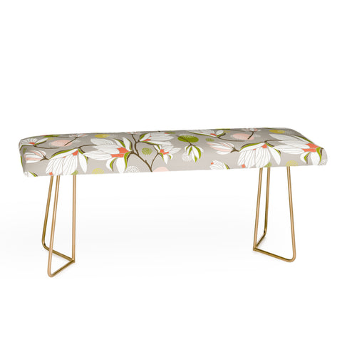 Heather Dutton Magnolia Blossom Stone Bench