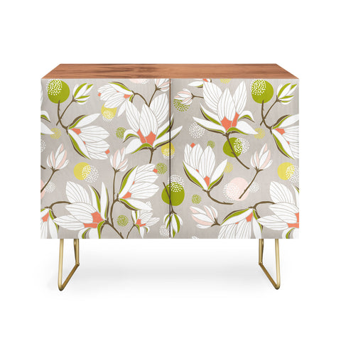Heather Dutton Magnolia Blossom Stone Credenza