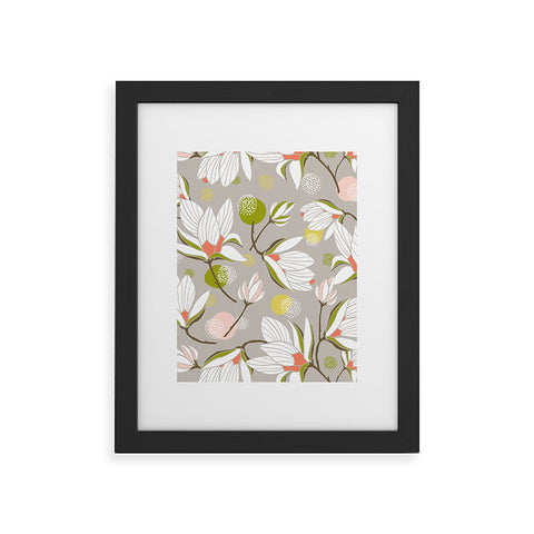 Heather Dutton Magnolia Blossom Stone Framed Art Print