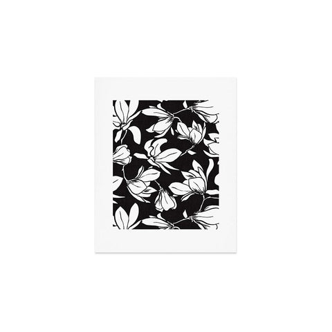Heather Dutton Magnolia Garden Black Art Print