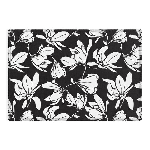 Heather Dutton Magnolia Garden Black Outdoor Rug