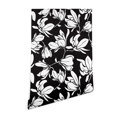 Heather Dutton Magnolia Garden Black Wallpaper