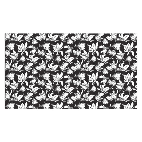 Heather Dutton Magnolia Garden Black Tablecloth